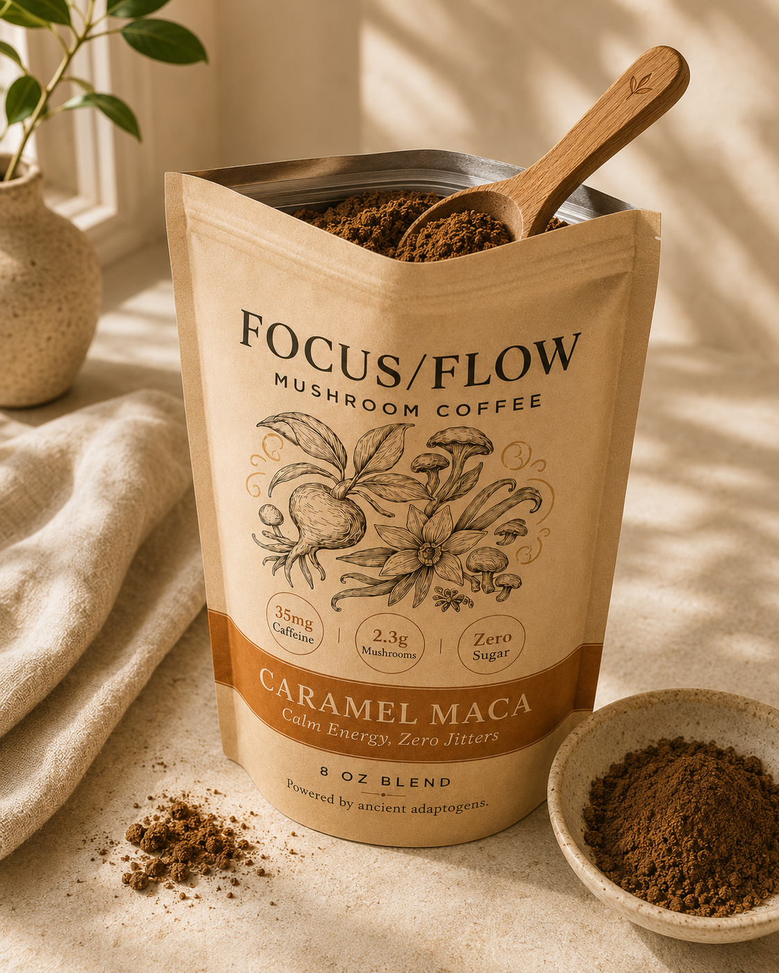 FocusFlow Caramel Maca